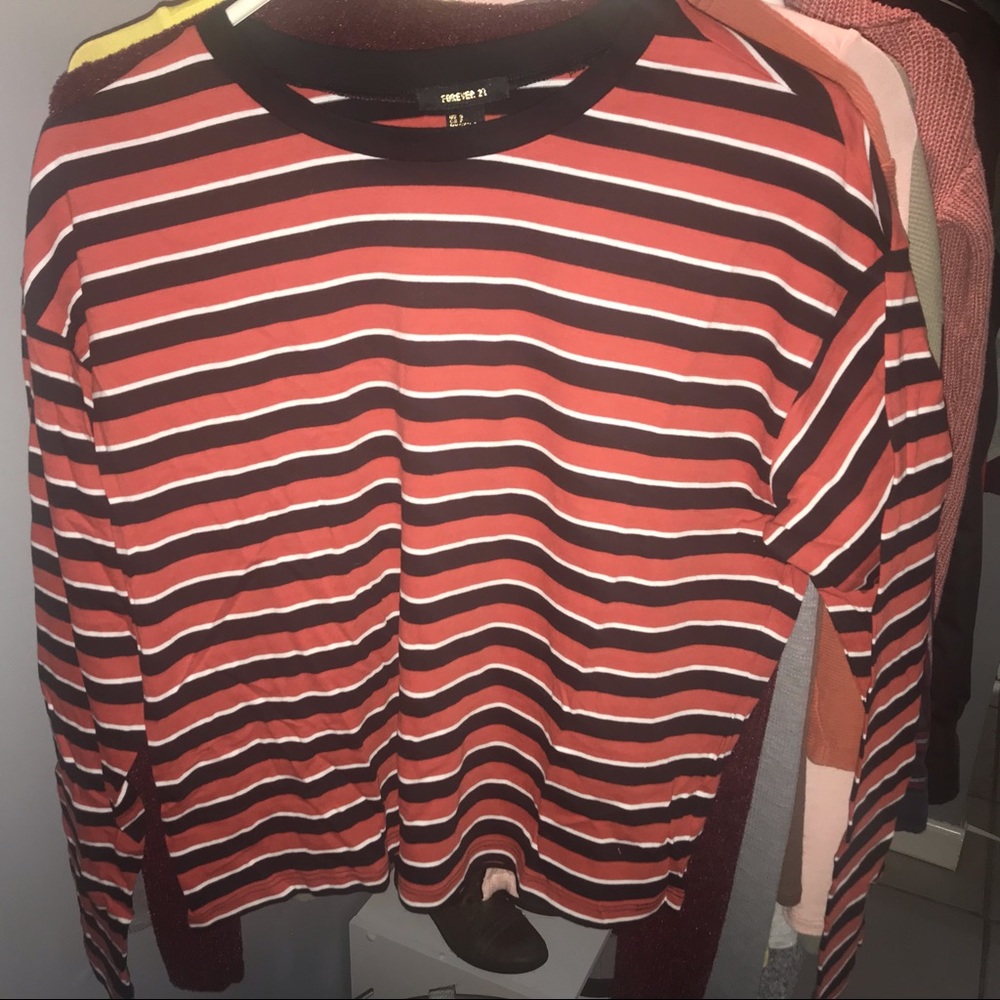 a stripped long sleeve shirt from forever21
